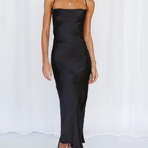 Hello Molly Who Loves You Midi Black Dress XS